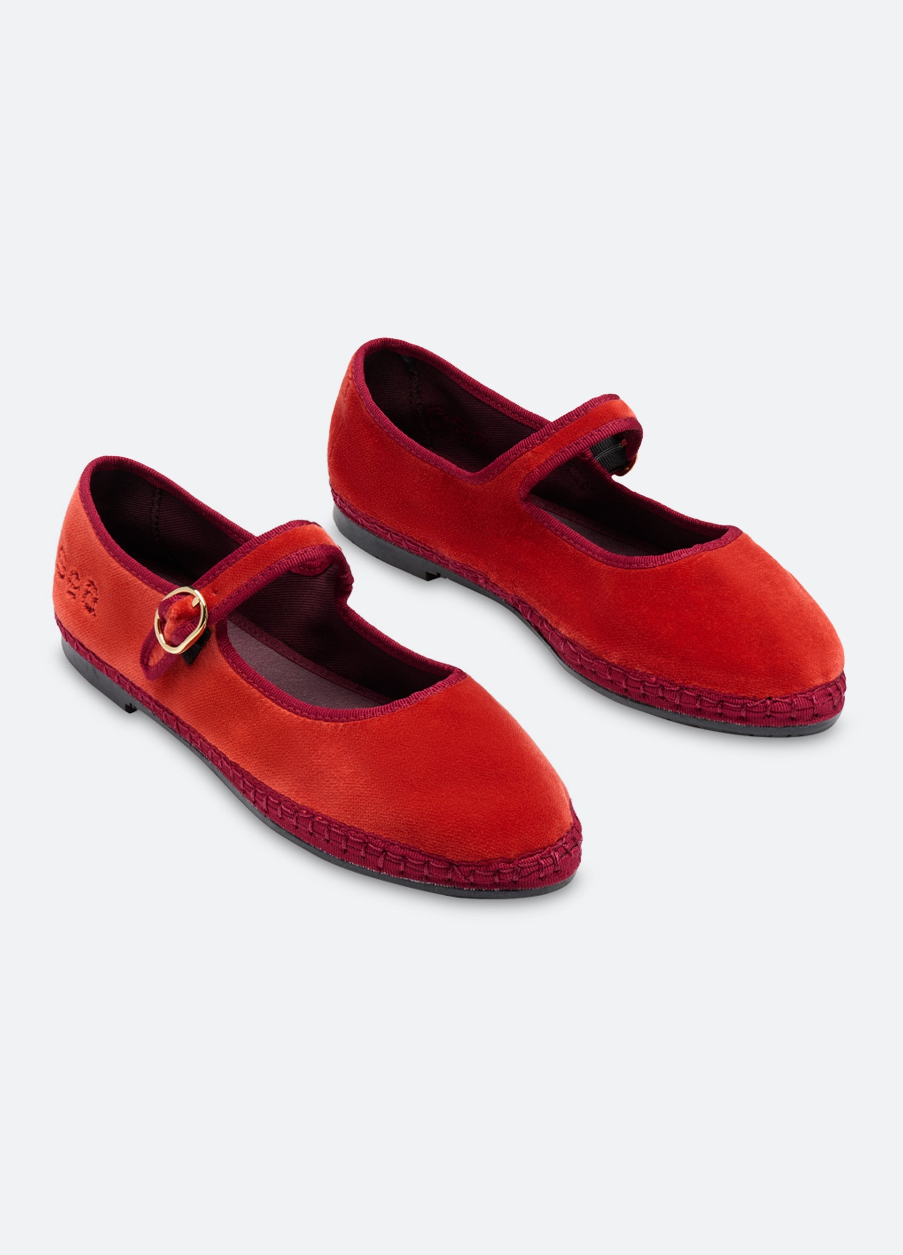Velvet Mary Jane Flats
